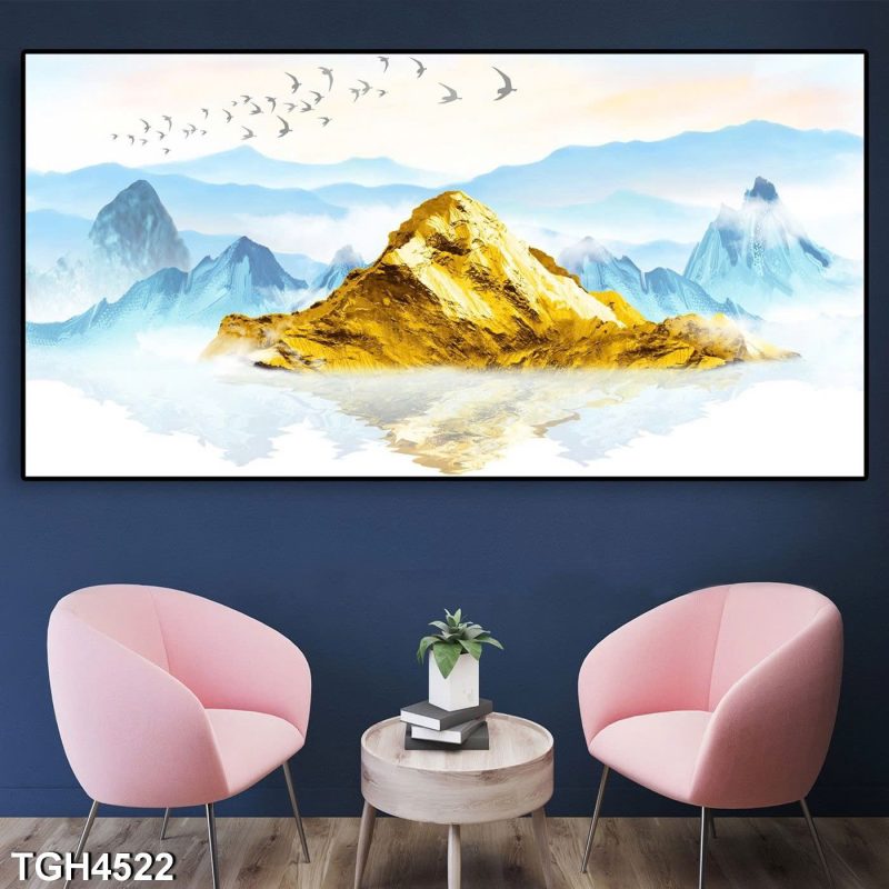 Tranh Canvas Treo Tường – Nghệ Thuật Đơn Giản Làm Bừng Sáng Mọi Không Gian 4 Tranh Canvas treo tường cảnh phong cảnh núi hoàng kim
