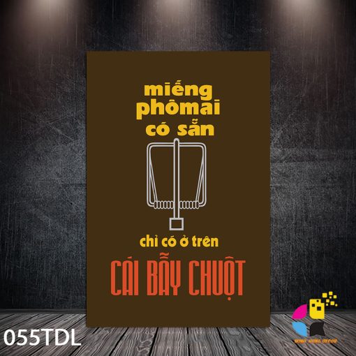 In Tranh Canvas Minh Hưng 52 Miếng phô mai có sẵn chỉ có ở trên cái bẫy chuột