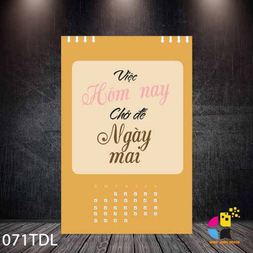 In Tranh Canvas Minh Hưng 33 Việc hôm nay chớ để ngày mai