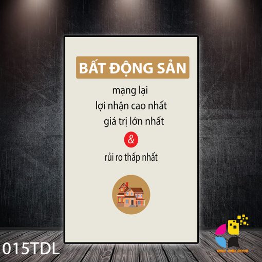 Bất động sản mang lại lợi nhuận cao nhất giá trị lớn nhất & rủ ro thấp nhất Tranh Động Lực 015TDL
