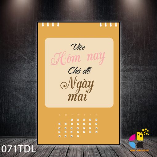 Việc hôm nay chớ để ngày mai Tranh Động Lực 071TDL 5 Việc hôm nay chớ để ngày mai